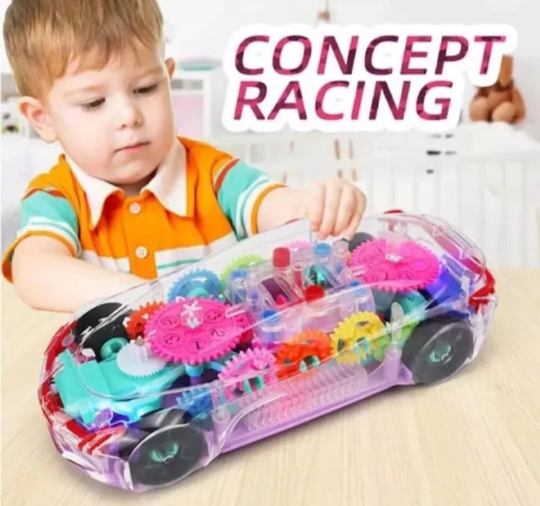 3D Concept Racing Car Toy for Kids with 360 Degree Rotation and Gear Simulation - Mechanical Car